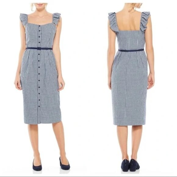 Gal Meets Glam Carly Gingham Dress 20 - Picture 3 of 3